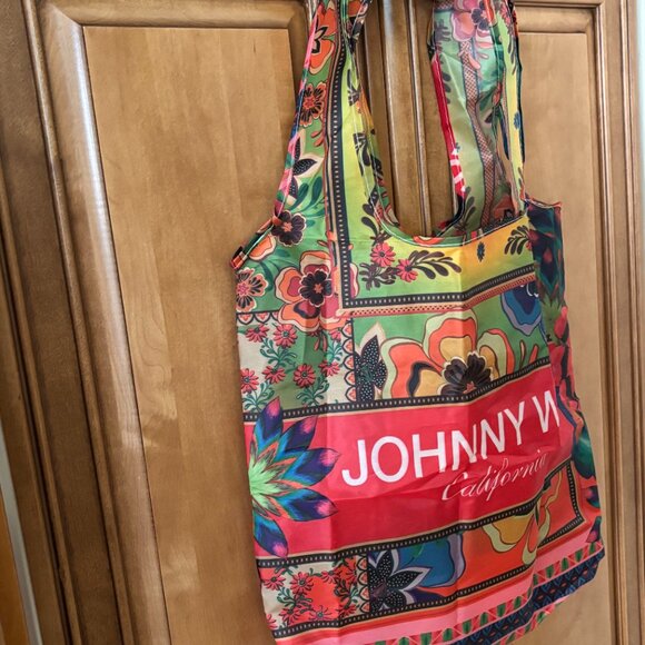 Johnny Was Red and Orange Floral Shopper Tote - Picture 2 of 7